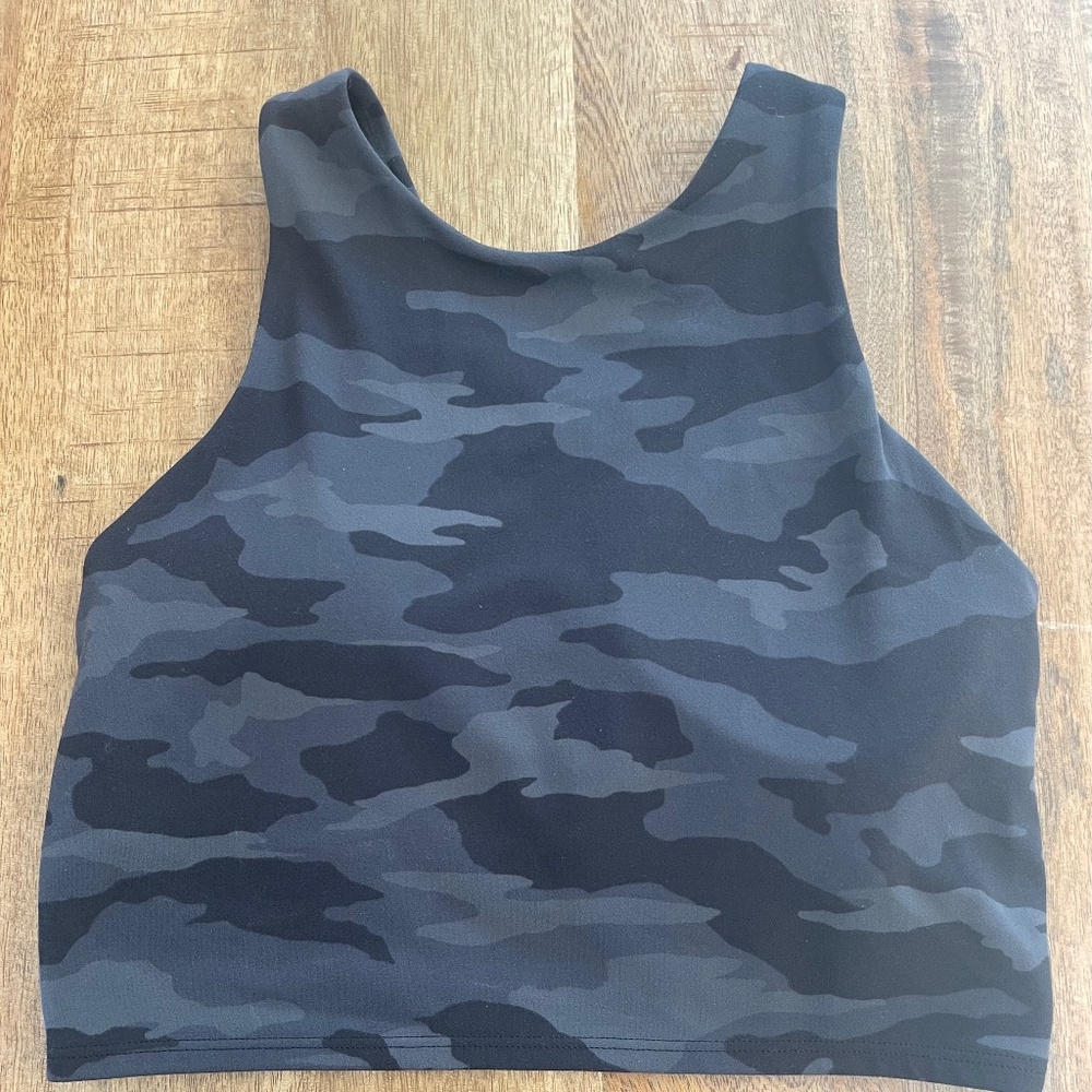 Athleta black camo tank